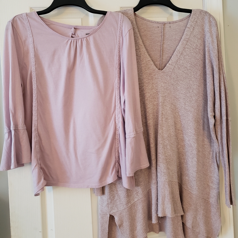 Love Dusty Rose? Set of Two Womens Tops